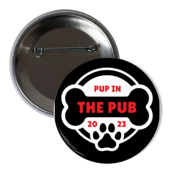 Odznaček akce Pup In The Pub 2023